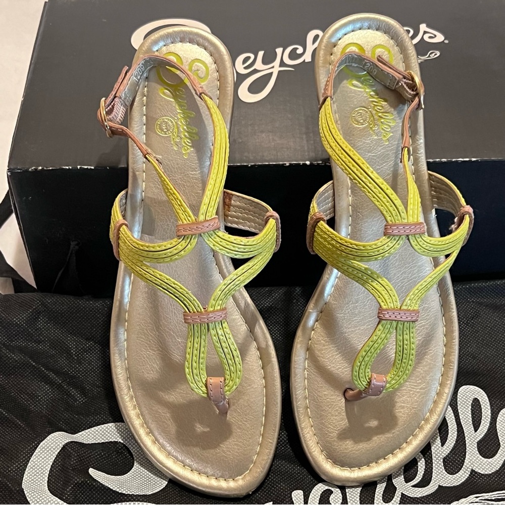 Seychelles Long Lost Twin Thong Sandals Yellow Size 7 - Picture 2 of 12
